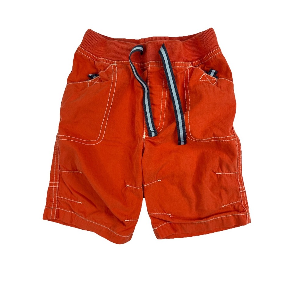 Baby Boden Toddler Boys Orange Long Cargo Shorts Pull‎ On Elastic Waist, 18-24 M
